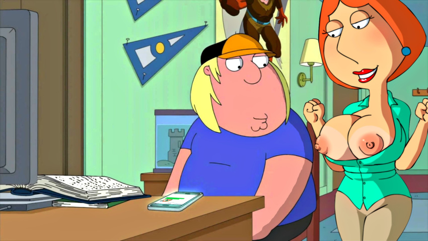 breasts chris_griffin family_guy gkg incest lois_griffin mother's_duty mother_and_son nipples