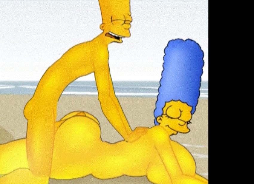 ass assjob bart_simpson big_ass buttjob gif incest marge_simpson mother_and_son the_simpsons yellow_skin