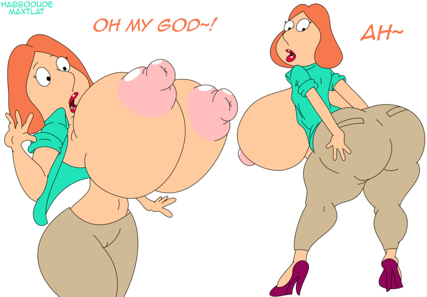 big_ass big_breasts breasts dat_ass family_guy habbodude hair huge_ass huge_breasts lois_griffin maxtlat milf nipples red_hair