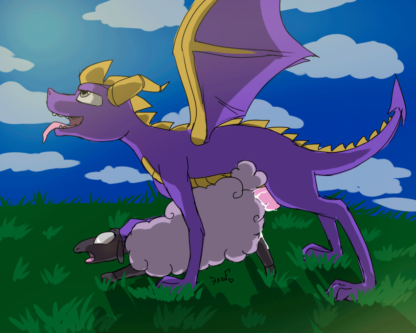 1girl caprine claws dragon duo erection feral from_behind_position gif horn krazyelf male male/female mammal marble penetration penis pussy sex spyro spyro_the_dragon vaginal vaginal_penetration video_games