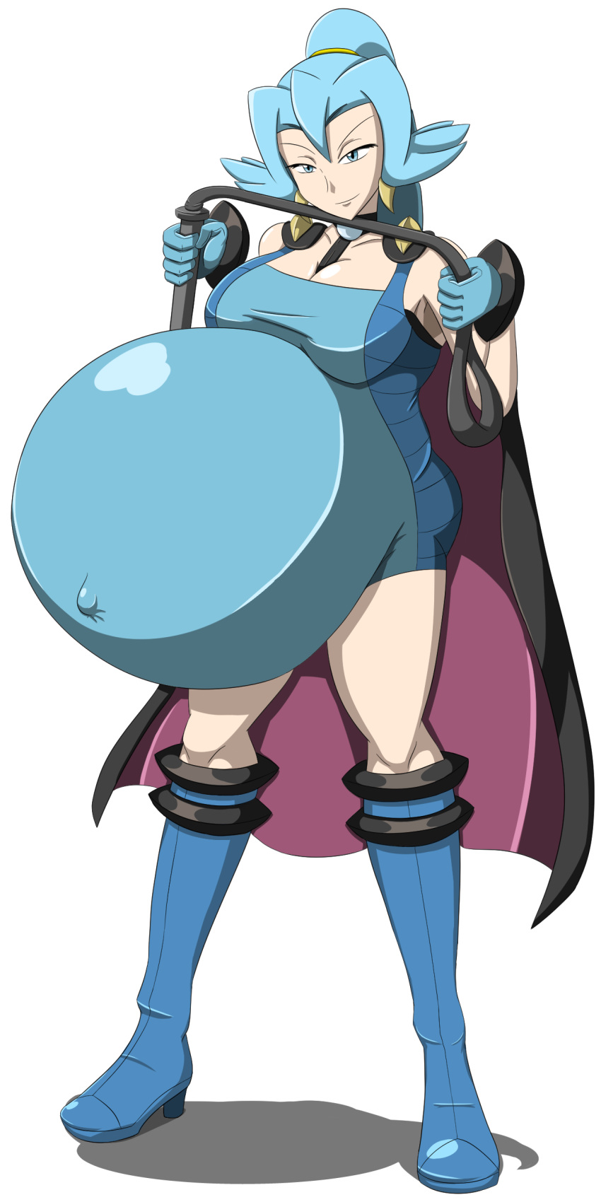 big_breasts breasts clair cleavage ibuki_(pokemon) pokemon pregnant spooky-gh0st weapon whip