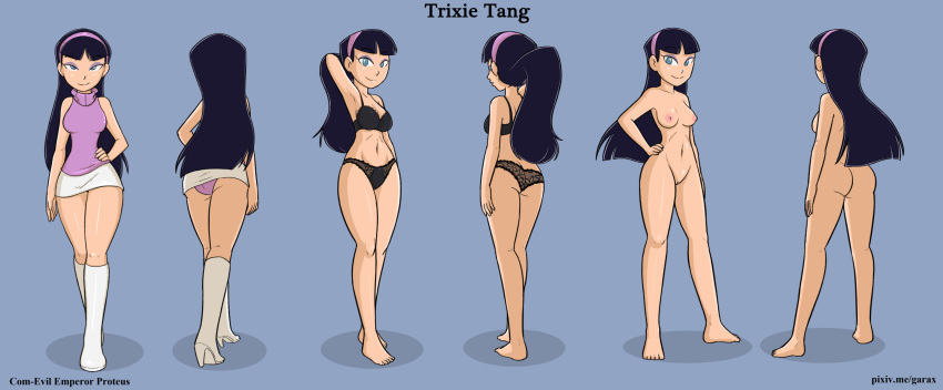 ass big_ass big_breasts breasts cleavage female garabatoz lingerie nipples panties pussy smile solo the_fairly_oddparents trixie_tang