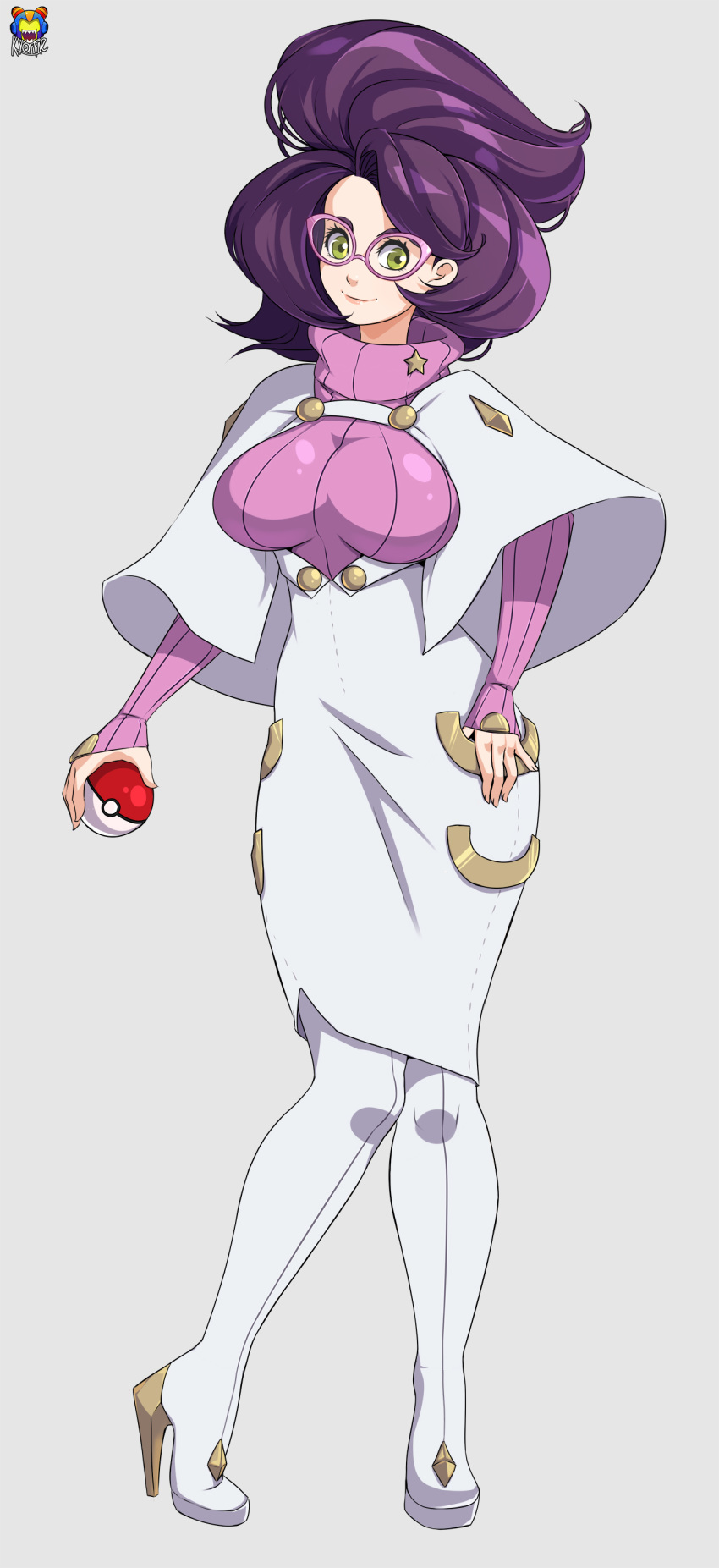 aether_foundation big_breasts breasts kyoffie poke_ball pokemon pokemon_sm wicke wicke_(pokemon)