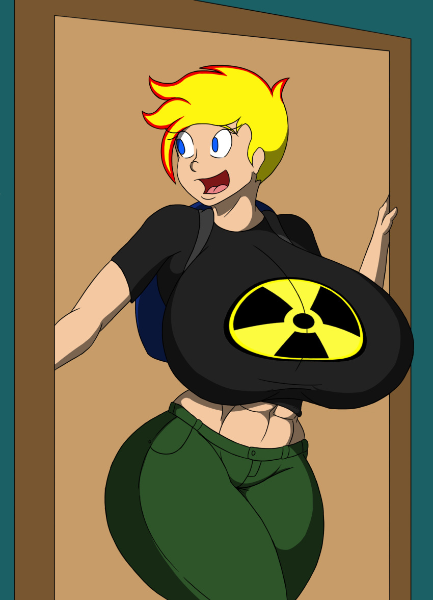 1girl big_breasts breasts female_only genderswap huge_breasts jenny_test johnny_test johnny_test_(character) massive_breasts solo_female tomkat96
