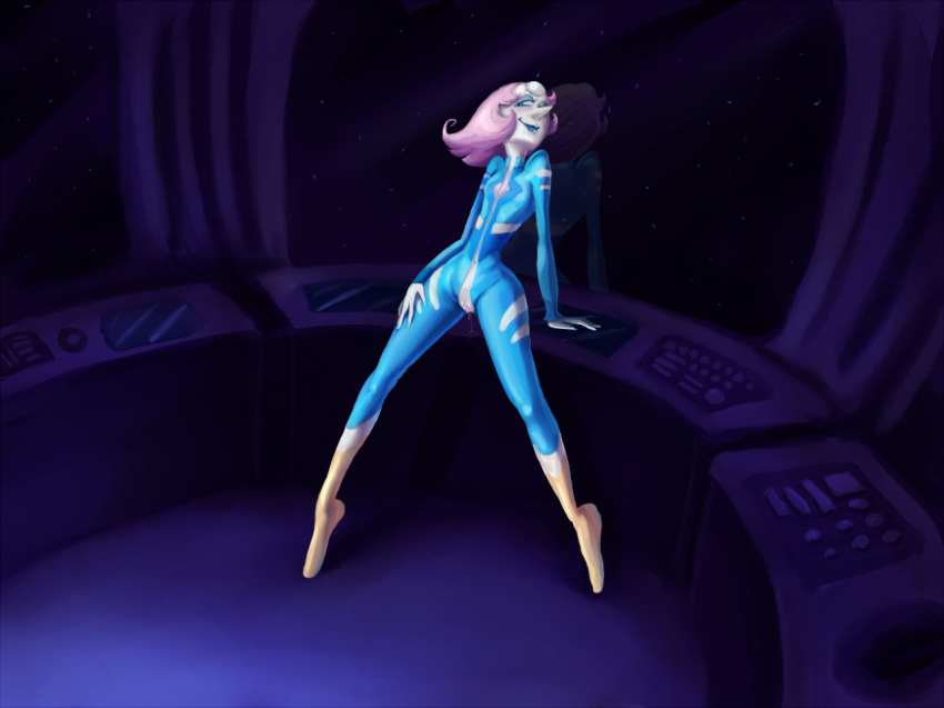 dripping pearl pose pussy small_breasts space_suit steven_universe