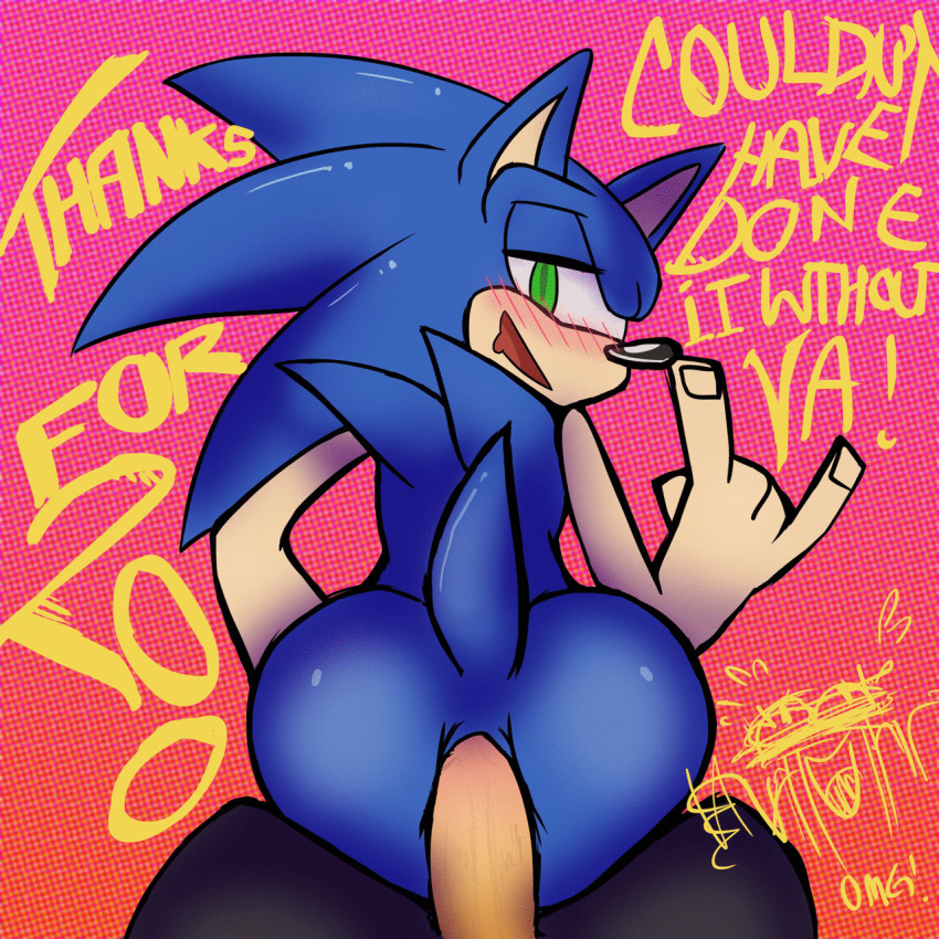 \m/ anal anal_sex animated anthro black_fur blue_fur devil_horns_sign faptor furry gif hedgehog male male/male male_only mammal mobian_(species) penis sega shadow_the_hedgehog sonic_the_hedgehog yaoi