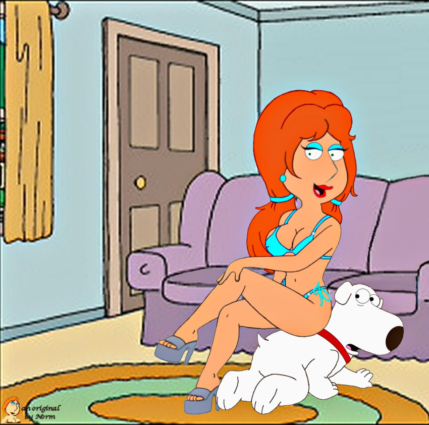 ass breasts brian_griffin family_guy high_heels lois_griffin