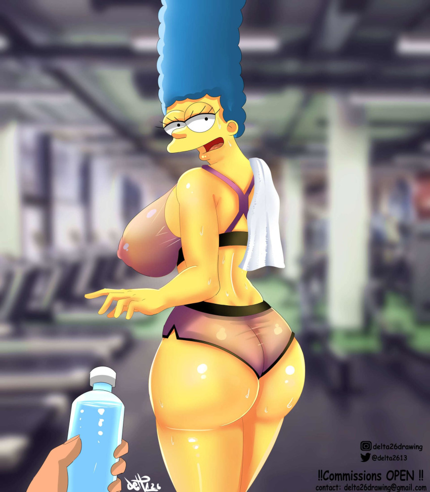 depth_of_field gym marge_simpson rear_view tagme the_simpsons