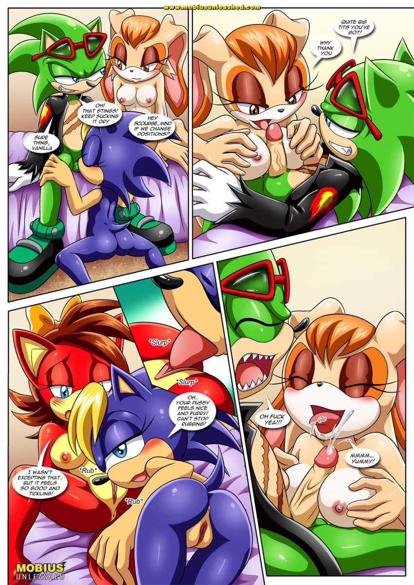 3_girls anthro archie_comics bbmbbf bernadette_the_hedgehog fiona_fox hunting_for_milfs mobius_unleashed multiple_girls palcomix scourge_the_hedgehog sega sonic_(series) sonic_the_hedgehog_(series) tagme vanilla_the_rabbit video_games