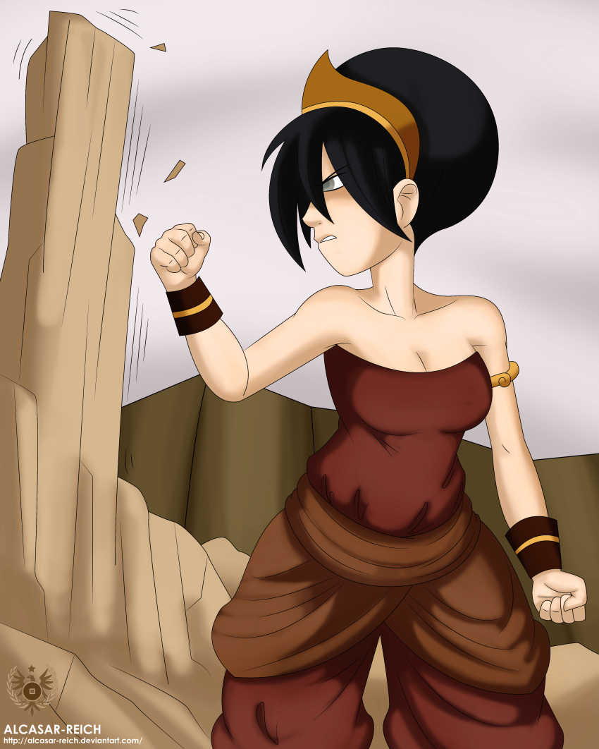 alcasar-reich alcasar-reich_(artist) angry avatar:_the_last_airbender big_breasts breasts cleavage toph_bei_fong