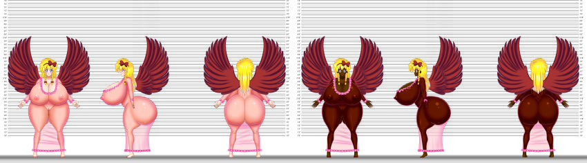 areolae ass big_ass big_breasts bird_girl bird_wings bluebullpen breasts castlevania commission dat_ass female maria_renard nightgown nipples pussy rondo_of_blood see-through see-through_nightgown solo wings