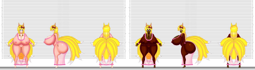 areolae ass big_ass big_breasts bluebullpen breasts castlevania commission dat_ass female fox_ears fox_girl fox_tails maria_renard nightgown nine_tails nipples pussy rondo_of_blood see-through see-through_nightgown solo tails