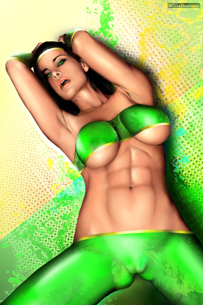 alluring armpit athletic_female black_orchid female_abs fit_female green_eyes killer_instinct windbelow