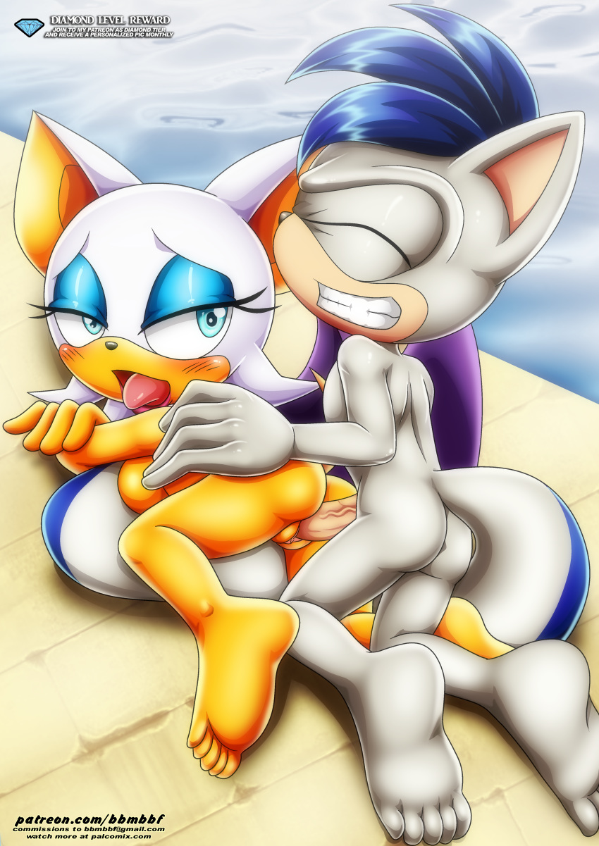1boy 1girl ass bbmbbf full_body marquis_the_squirrel mobius_unleashed nude palcomix pietro's_secret_club rouge_the_bat sega sonic_(series) sonic_the_hedgehog_(series) tagme