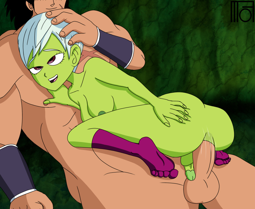 anal anal_insertion anal_penetration anal_sex balls ballsack big_ass big_penis black_hair broly broly_(dragon_ball_super) cave cheelai dickgirl dragon_ball dragon_ball_super feet futa futanari green_skin grey_hair hugging male/dickgirl male_on_futa moffoffo moffoffo_(artist) muscle muscular muscular_male nipples penis penis_in_ass red_eyes scar sex sexy socks spread_ass testicle toes