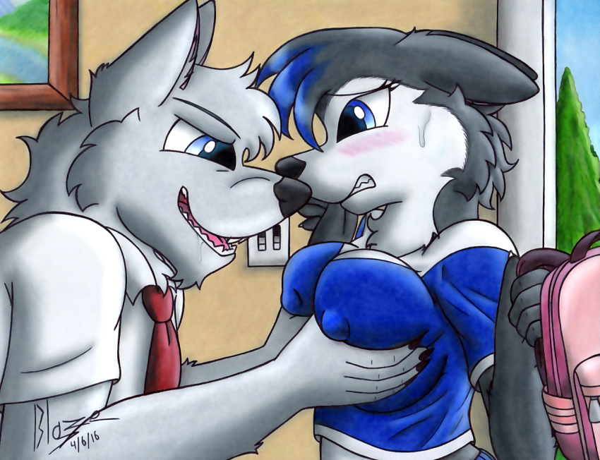 alura_(blaze_lupine) anthro blaze_lupine canine daughter father father_and_daughter furry grope incest mammal original parent teeth wolf