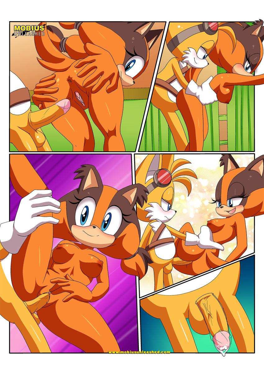 bbmbbf comic miles_"tails"_prower mobius_unleashed palcomix sega sexy_boom sonic_boom sonic_the_hedgehog_(series) sticks_the_jungle_badger