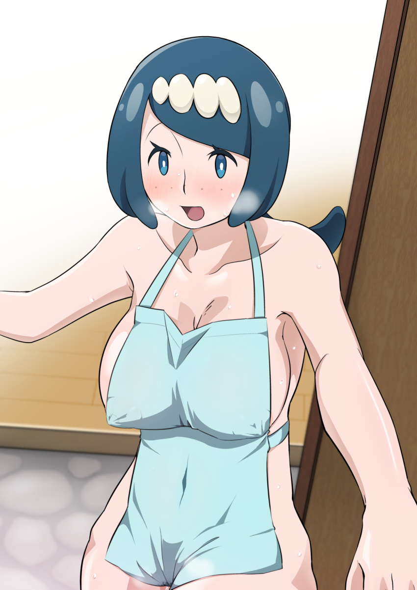 apron freckles lana's_mother naked_apron nude pokemon pokemon_(anime) pokemon_sm porkyman suiren's_mother