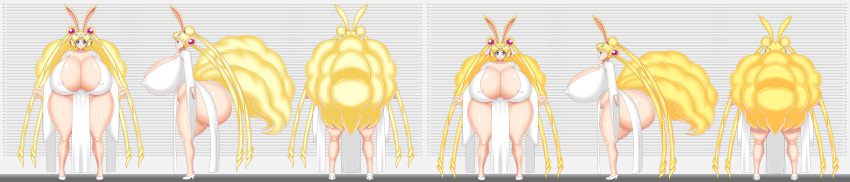 ass big_ass big_breasts bishoujo_senshi_sailor_moon bluebullpen breasts bunny_ears bunny_girl bunny_tail cleavage commission dat_ass daughter female inaba_tsukino milf mother_and_daughter princess_serenity queen_serenity sulong usagi_tsukino