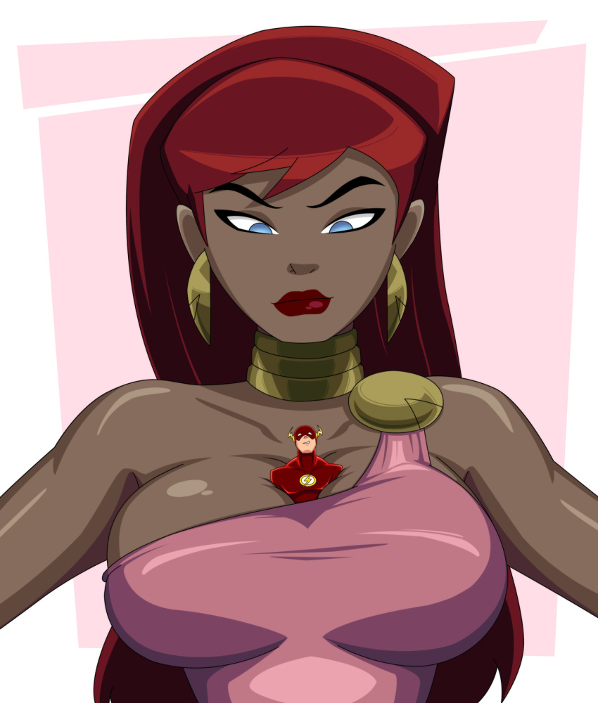 big_breasts breasts cleavage dc dc_comics dcau giant giantess giganta justice_league justice_league_unlimited ravenravenraven the_flash wally_west wonder_woman_(series)