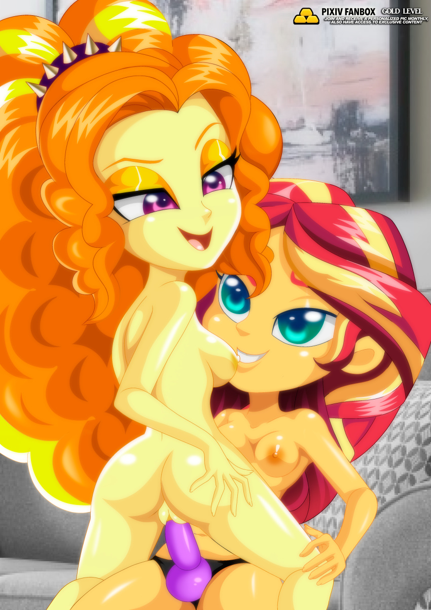 2_girls 2girls adagio_dazzle adagio_dazzle_(eg) ass bbmbbf breasts equestria_girls equestria_untamed female female/female female_only friendship_is_magic long_hair my_little_pony nude older older_female palcomix pietro's_secret_club sex_toy strap-on sunset_shimmer sunset_shimmer_(eg) tagme vaginal vaginal_insertion young_adult young_adult_female young_adult_woman yuri