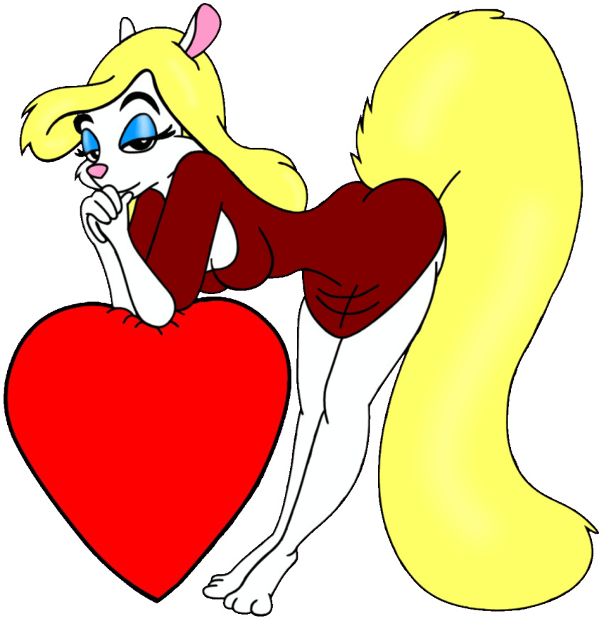 animaniacs anthro ass blonde breasts cartoon cleavage cute dress furry leaning_forward legs minerva_mink sexy sexy_ass sexy_pose tail transparent_background vector_trace