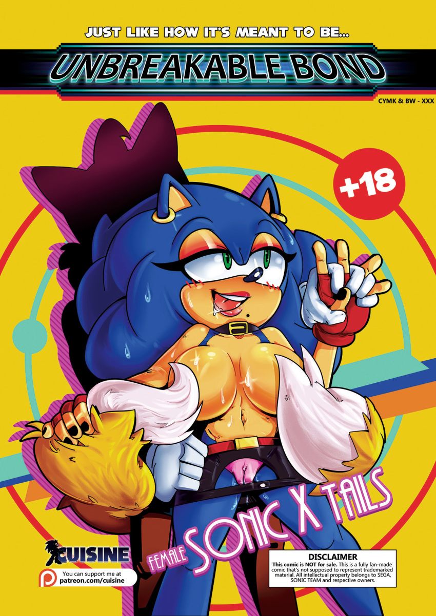 anthro beauty_mark big_breasts breasts censored cleavage clothed clothing crossgender cuisine furry hand_holding hedgehog lipstick makeup mammal miniskirt pussy_juice saliva sega skirt smile sonic_the_hedgehog sweat tongue topless