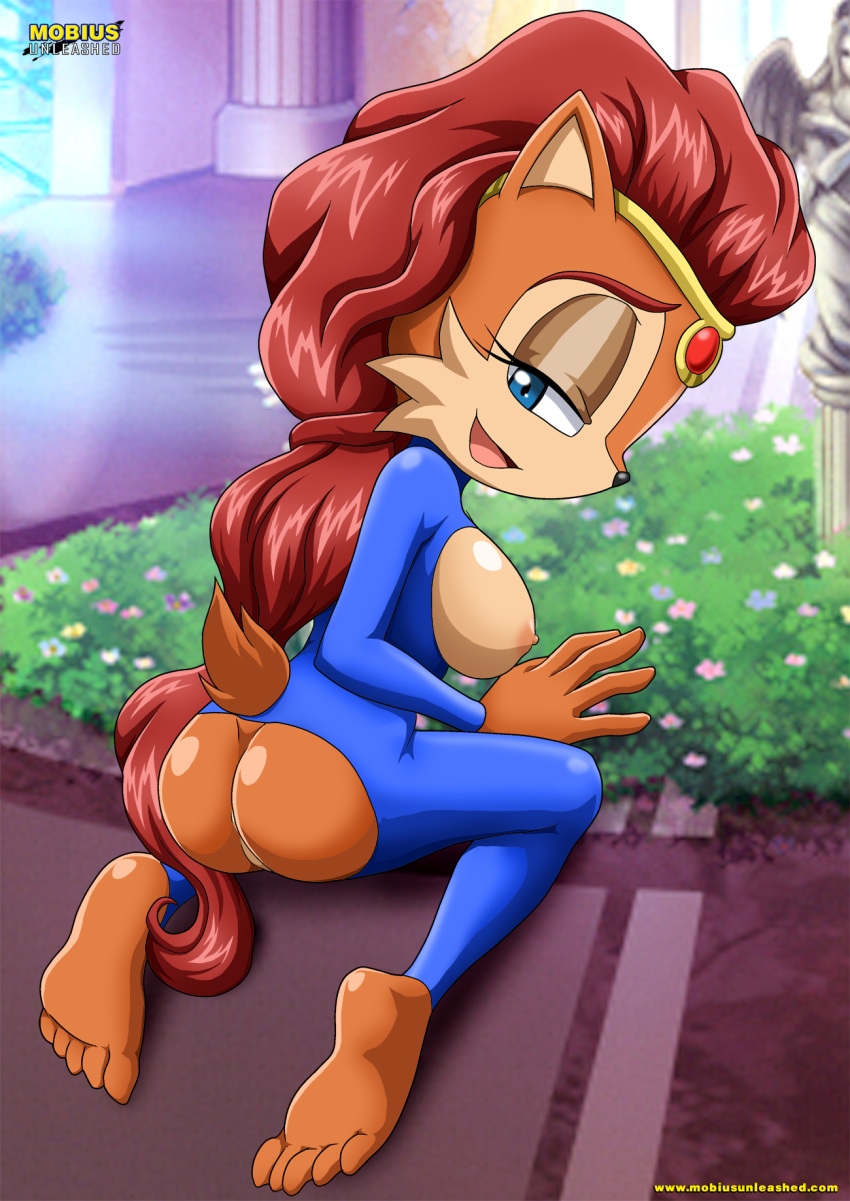 alicia_acorn archie_comics barefoot bbmbbf big_breasts erect_nipples looking_at_viewer mobius_unleashed palcomix sega soles sonic_(series) sonic_the_hedgehog_(series) toes