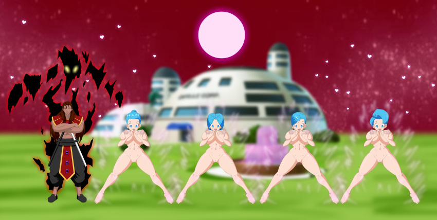 areolae ass big_ass big_breasts breasts bulma_briefs commission dk dragon_ball dragon_ball_gt dragon_ball_super dragon_ball_z empty_eyes female henry_d._damien male mind_control nipples nude original original_character pussy riffsandskulls