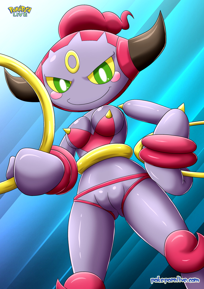 bbmbbf breast erect_nipples hoopa looking_at_viewer nintendo palcomix pokemon pokepornlive pussy smile