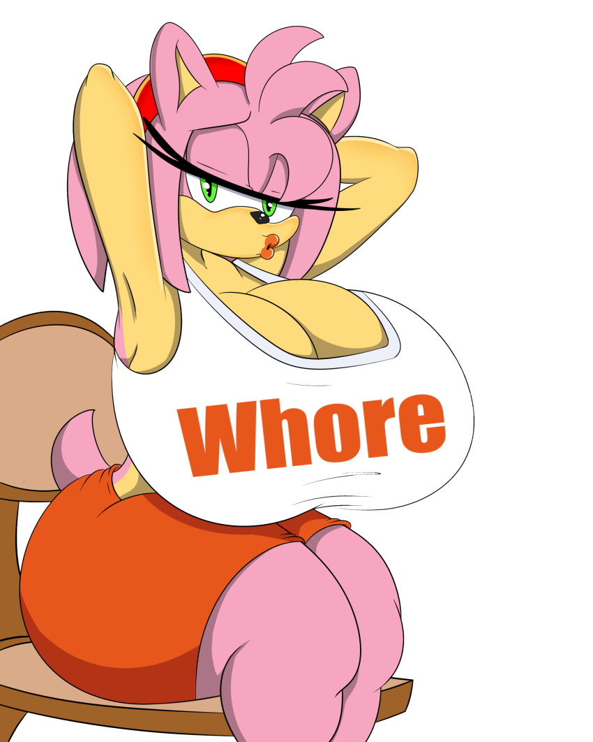 amy_rose anthro ass big_ass big_breasts breasts cleavage digitaldomain123 female furry hedgehog solo sonic_(series)
