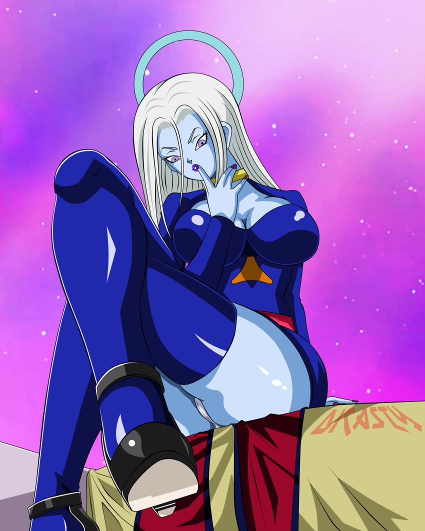 1girl angel_(dragon_ball) ass big_ass big_breasts breasts cleavage dicasty dicasty1 dragon_ball dragon_ball_super dragon_ball_z female female_only looking_at_viewer looking_down solo solo_female