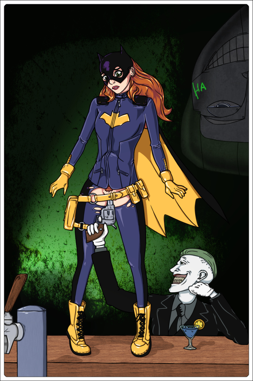 barbara_gordon batgirl batman_(series) dc dc_comics elmrtev object_insertion the_joker