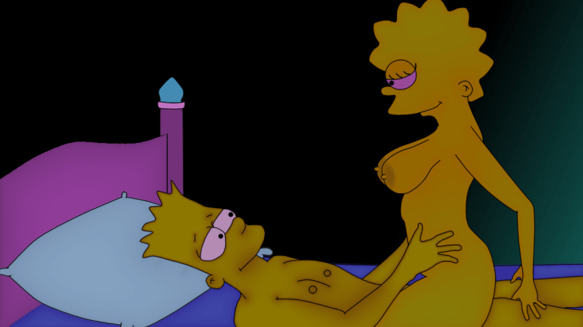 animated bart_simpson big_breasts brother_and_sister floppy_titties gif incest large_areolae lisa_simpson lisalover riding the_simpsons