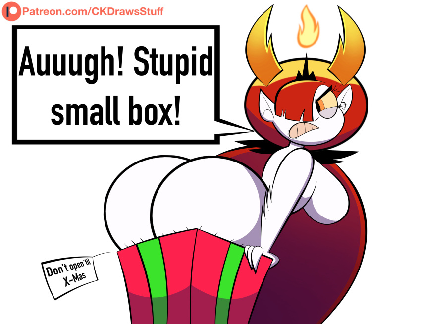 1girl christmas codykins123 hekapoo pinup sexy star_vs_the_forces_of_evil