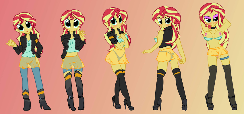 breasts clothes hair my_little_pony pyruvate sunset_shimmer