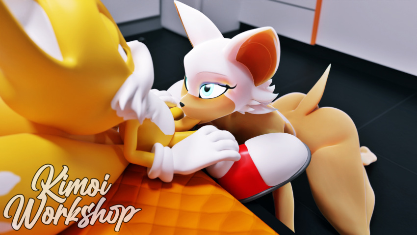 1boy 1girl 1girl 3d anthro ass bat big_ass canid canine fellatio fox fur furry hair high_res interspecies kimoiworkshop male male/female mammal miles_"tails"_prower nude oral penile penis rouge_the_bat sega sex sonic_the_hedgehog_(series) sonic_x tagme white_hair yellow_body yellow_fur