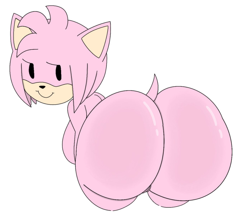 1girl amy_rose anthro ass ass_focus breast completely_nude completely_nude_female cute dat_ass female_only furry hedgehog huge_ass looking_at_viewer naked_female nude nude_female pink_body pussy sega sideboob smile solo_female sonic_the_hedgehog_(series) theslashfive