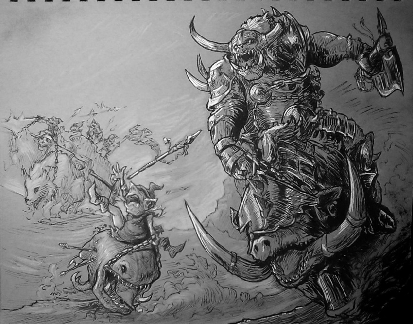 cutesexyrobutts orc sketch warhammer warhammer_fantasy