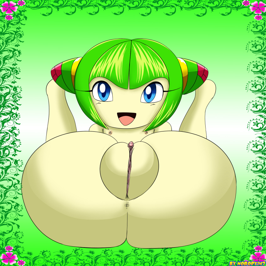 1girl 1girl anus cosmo_the_seedrian flora_fauna green_hair hair high_res humanoid nobody147 not_furry nude open_mouth plant pussy sega