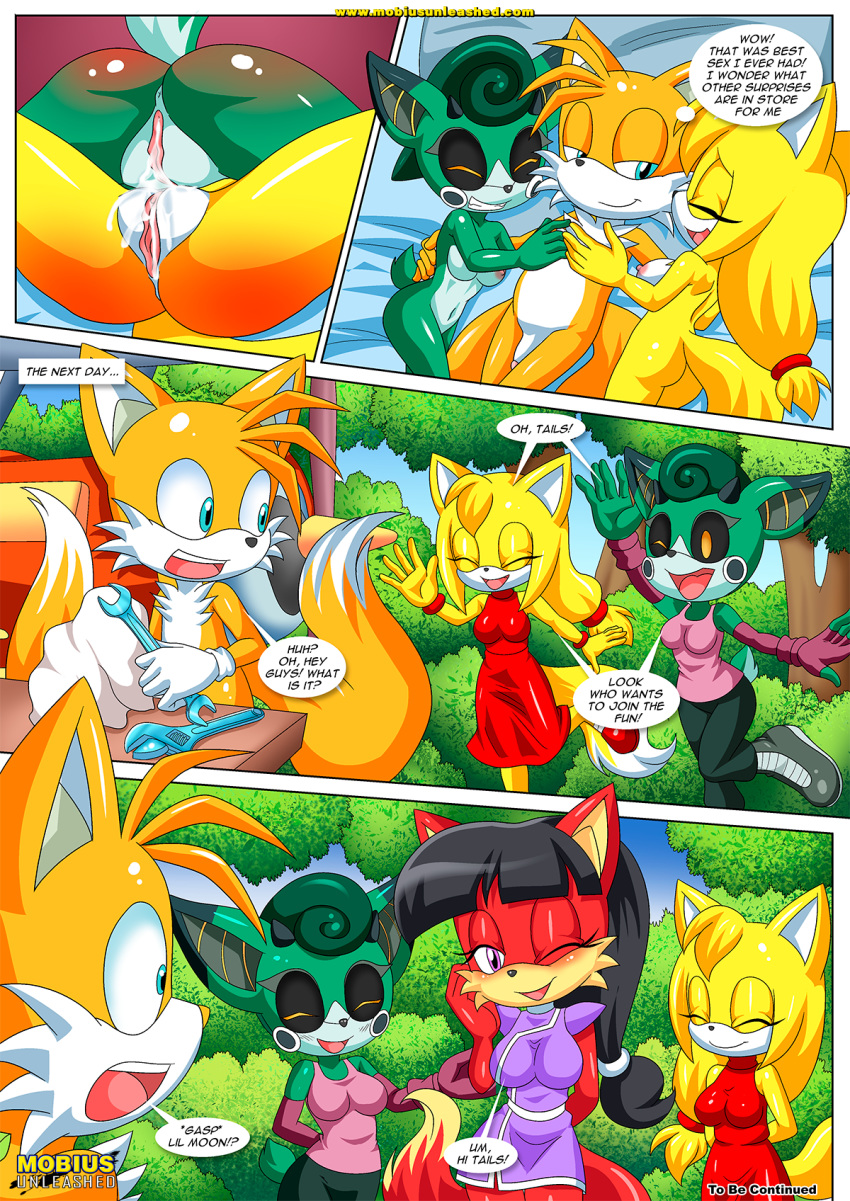 archie_comics bbmbbf cassia_the_pronghorn li_moon miles_"tails"_prower mobius_unleashed palcomix sega sonic's_guide_to_spanking sonic_(series) sonic_the_hedgehog_(series) zooey_the_fox