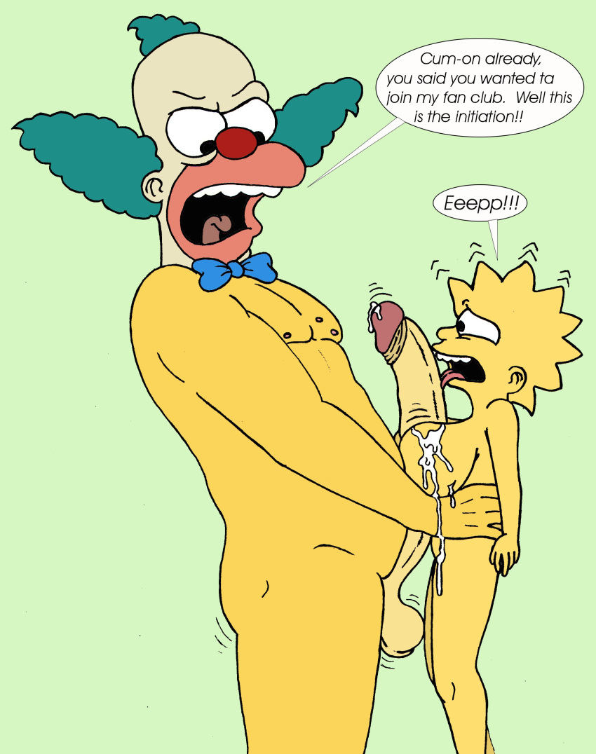 cum cum_on_breasts krusty_the_clown lisa_simpson paizuri sbb the_simpsons