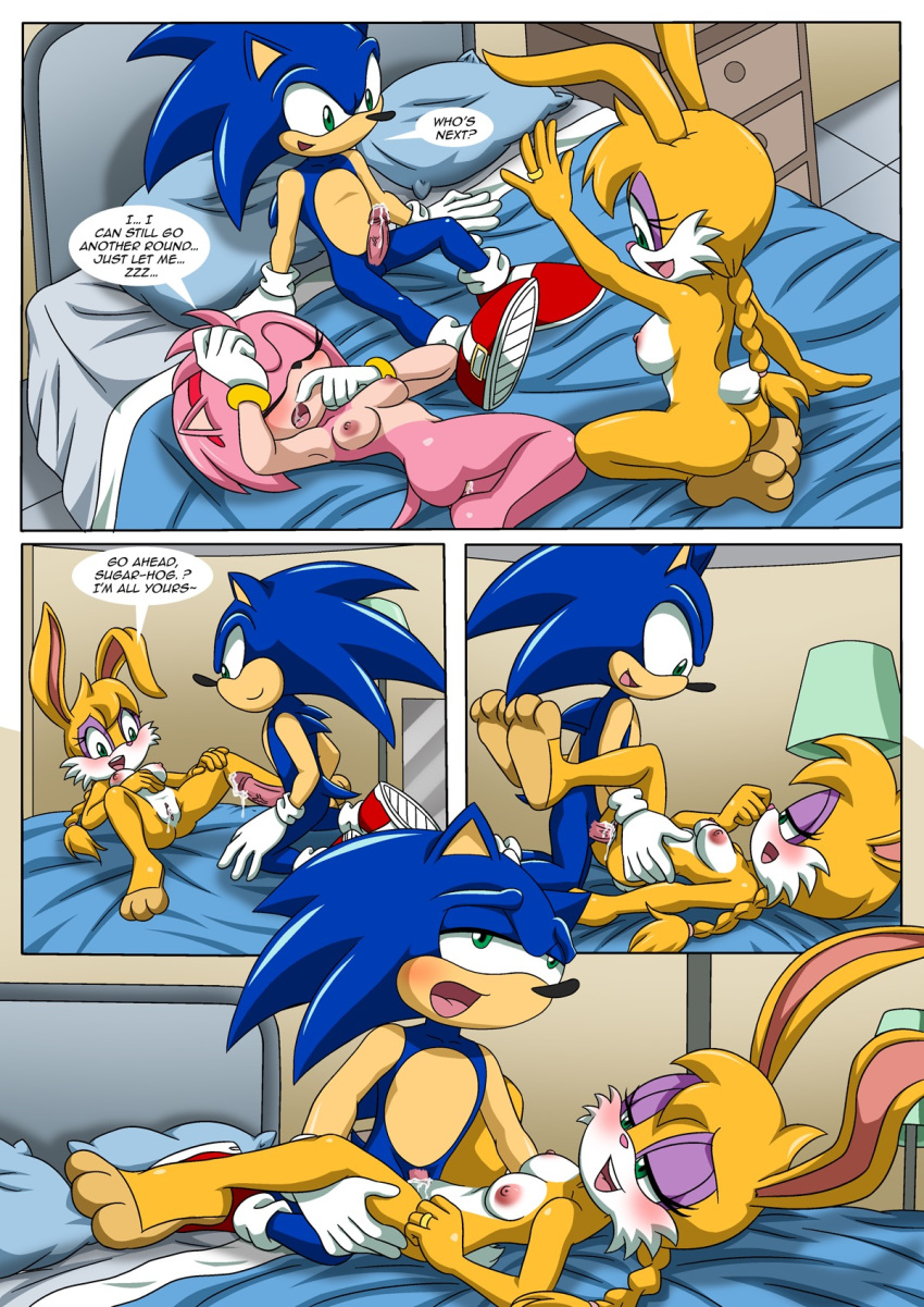 amy_rose archie_comics bbmbbf bunnie_rabbot furry mobius_unleashed palcomix sega sonic_(series) sonic_and_sally_break_up sonic_the_hedgehog sonic_the_hedgehog_(series)