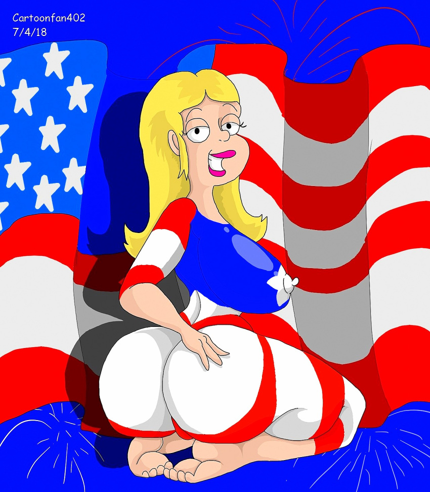 american_dad ass francine_smith hand_on_ass huge_breasts nipples smile thighs