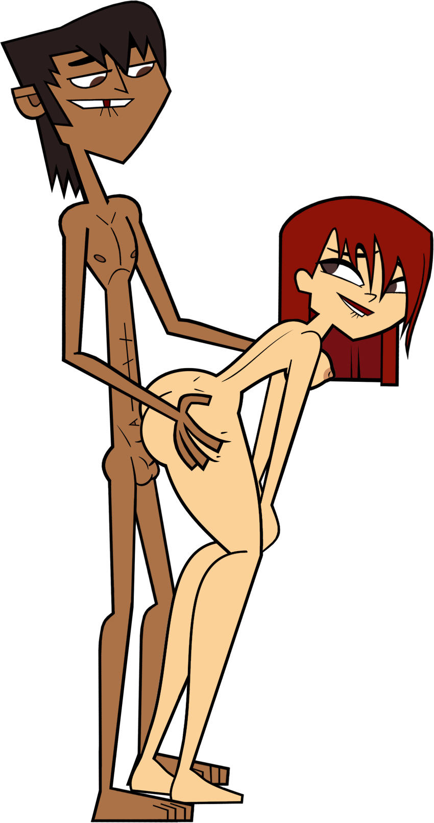 braided_hair canon_couple cartoon_network dark-skinned_male edit hourglass_figure interracial light-skinned_female love mike_(tdi) red_hair red_lipstick redhead thick_ass thick_legs thick_thighs tooth_gap total_drama_island zoey_(tdi)