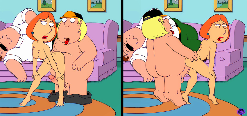 breasts chris_griffin doggy_position erect_penis family_guy huge_penis incest lois_griffin mom_son mother's_duty mother_and_son nipples nude peter_griffin thighs