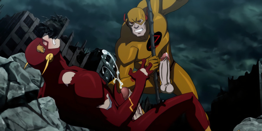 barry_allen dc dc_comics dcamu duo edit eobard_thawne half-dressed half_naked half_nude justice_league justice_league:_the_flashpoint_paradox male male_only multiple_boys multiple_humans multiple_penises reverse_flash the_flash yaoi