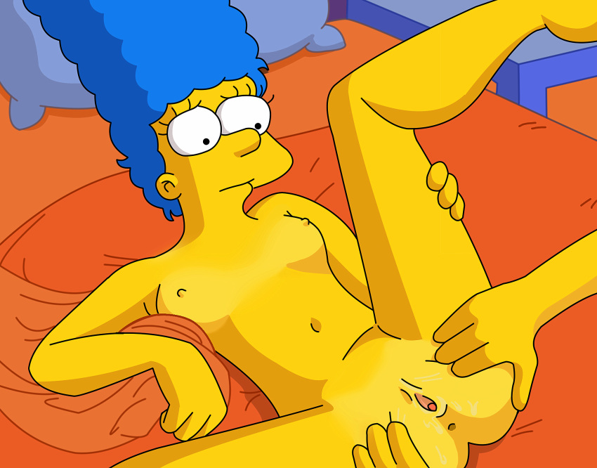 anus ass breasts gaping_pussy marge_simpson nipples nude shaved_pussy spreading the_simpsons thighs