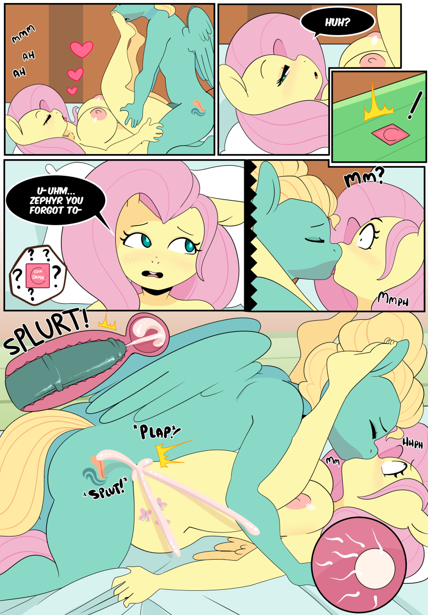 1girl 2018 anthro anthrofied breasts brother brother_and_sister comic cum cum_in_pussy cum_in_uterus cum_inside cutie_mark dialogue duo english_text equine erection eyelashes feathered_wings feathers fluttershy_(mlp) french_kissing friendship_is_magic furry hair high_res horse impregnation incest internal kissing long_hair lying male male/female male_penetrating mammal missionary_position my_little_pony nipples nude on_back open_mouth ovum pegasus penetration penis pink_hair pony sex sibling sister somescrub speech_bubble sperm_cell text uterus vaginal vaginal_penetration wings zephyr_breeze_(mlp)