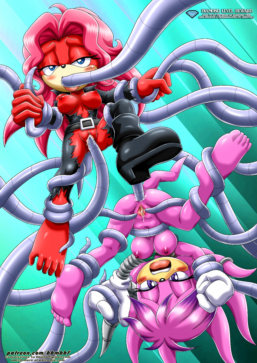 2girls anal archie_comics bbmbbf blush boots breast consensual_tentacles consentacles echidna feet full_body half-closed_eyes julie-su lien-da long_hair mobius_unleashed nipples nude oral palcomix pietro's_secret_club sega sonic_(series) sonic_the_hedgehog_(series) spread_legs spread_pussy tail tentacle tentacles torn_clothes two_tone_hair vaginal